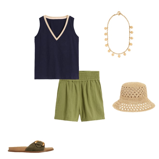 4th bundle featuring 4 items which compliment Hardware Mule Sandal, Deep Olive