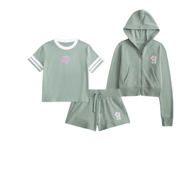 low rise cutoff fleece shorts