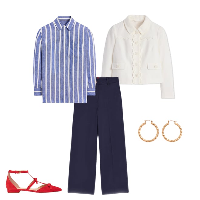 1st bundle featuring 4 items which compliment Scallop Jacket-Ivory