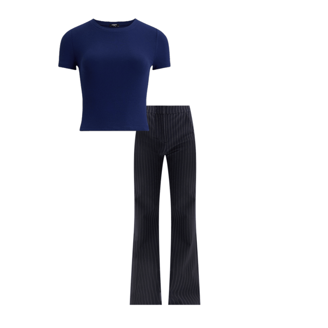 スーツ pin stripe designbaggy flare slacks 242600M191010_1.jpg