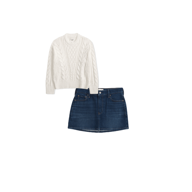 Textural Stitch Cable Crew Sweater