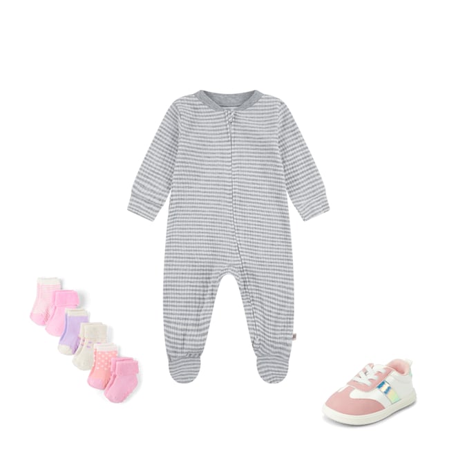 8th bundle featuring 2 items which compliment Baby And Toddler Girls Colorblock First Steps Sneakers