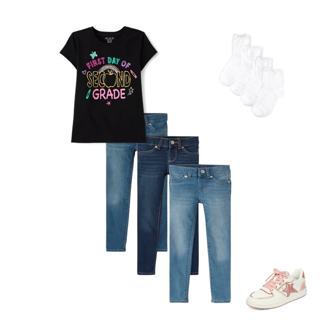 2nd bundle featuring 3 items which compliment Girls Knit Denim Jeggings 3-Pack