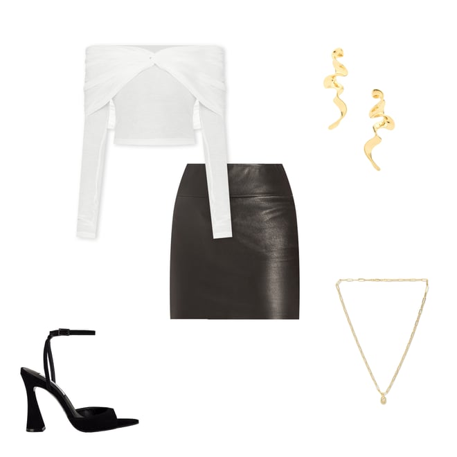 1st bundle featuring 4 items which compliment Stretch Mini Skirt