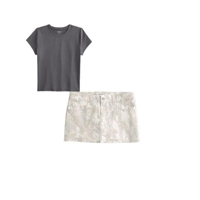 Twill Camo Mini Skirt