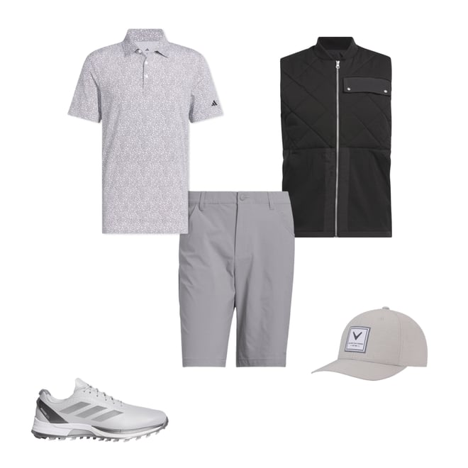 adidas Go-To Quilted DWR Full-Zip Golf Vest - Carl's Golfland