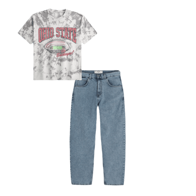 Boxy Ohio State University Graphic Tee