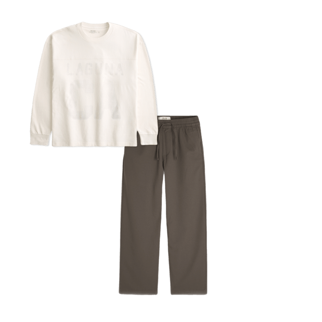 Baggy Heavyweight Long-Sleeve Laguna Graphic Tee