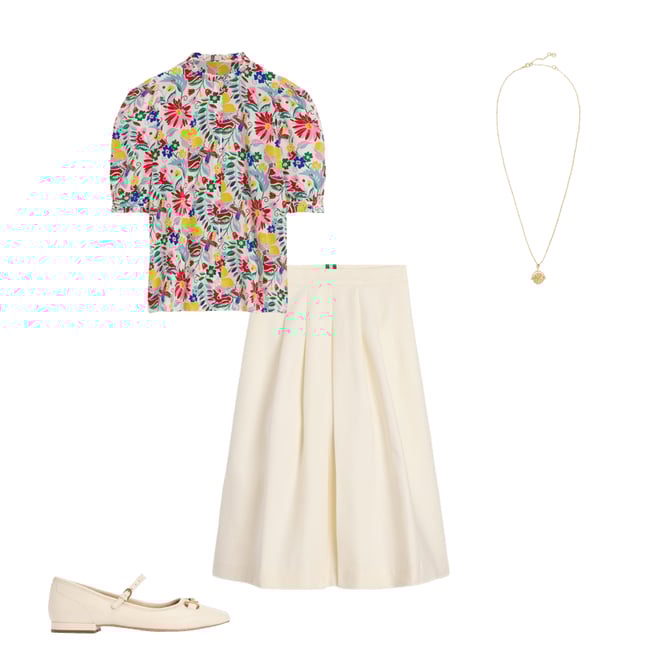 1st bundle featuring 3 items which compliment Frill Detail Silk Top