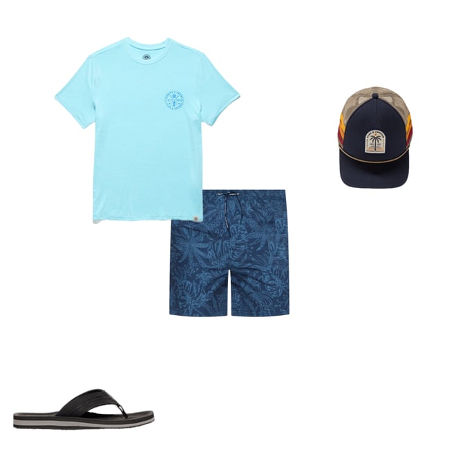 1st bundle featuring 3 items which compliment  Palm Outdoor Supply Rope Trucker Hat - Navy