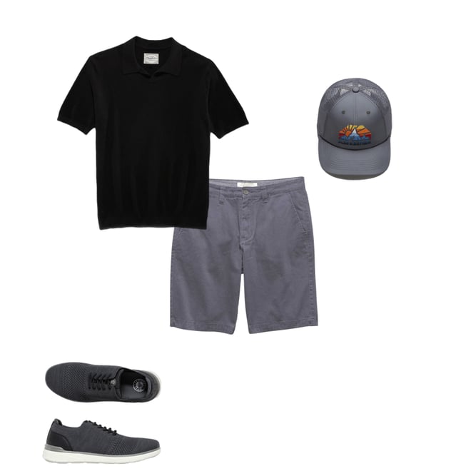 1st bundle featuring 3 items which compliment  Glenview Sweater Polo Shirt - Black