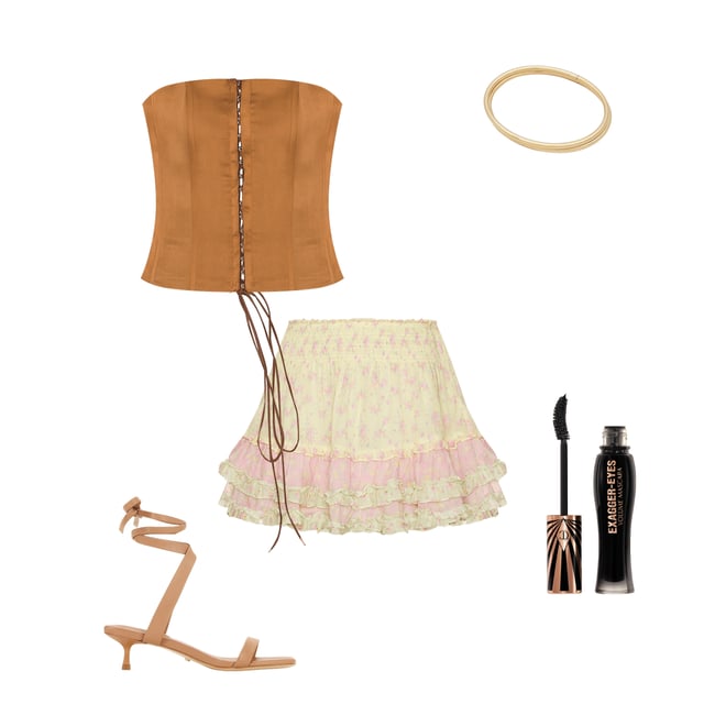 3rd bundle featuring 4 items which compliment Satin Corset Top