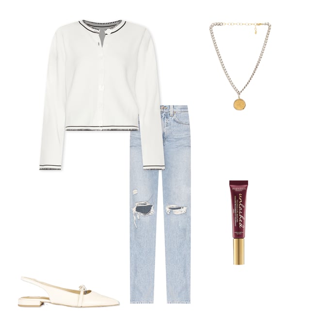 3rd bundle featuring 4 items which compliment Sara Super High Rise Slim Straight Jeans