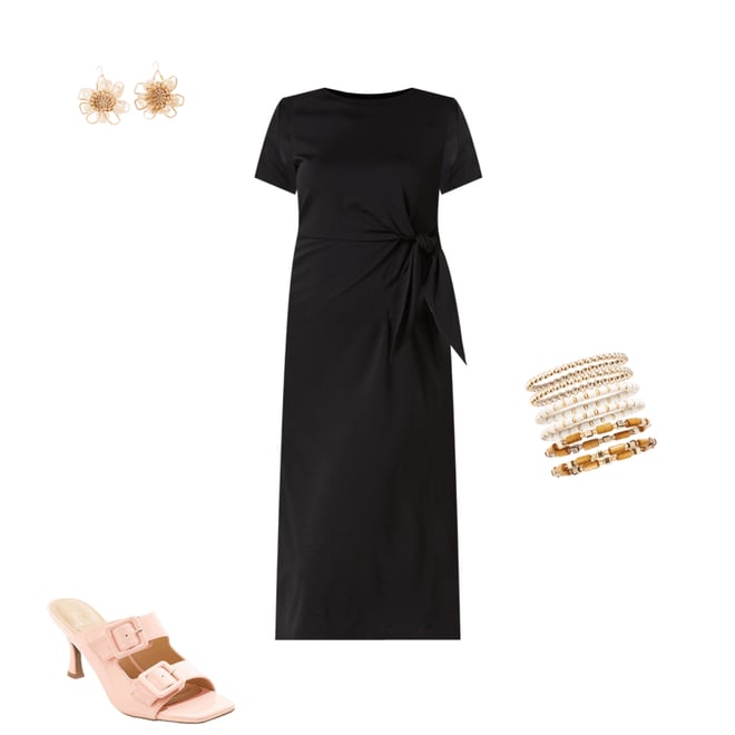  Cato Fashions | Cato Solid Side Tie Midi Dress