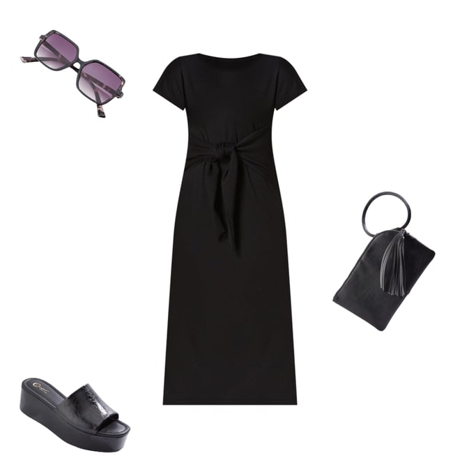  Cato Fashions | Cato Knotted Slub Knit Midi Dress