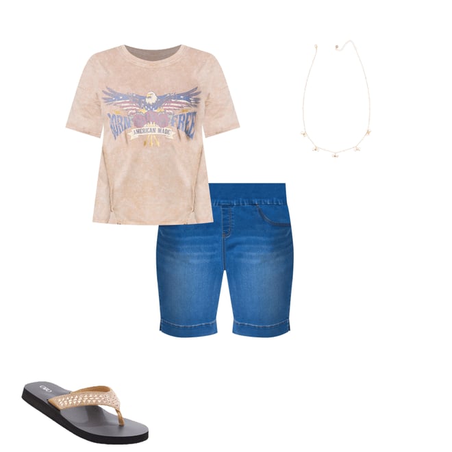  Cato Fashions | Cato Plus Size Stretch Pull- On Denim Shorts