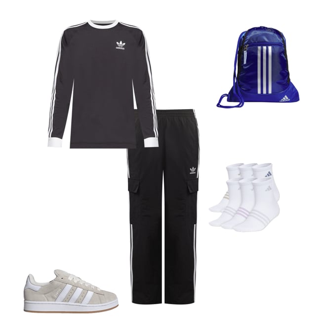 【adidas Originals】Classic stripe Long T-Shit adidas Adicolor Classics 3-Stripes Long Sleeve Tee - Black