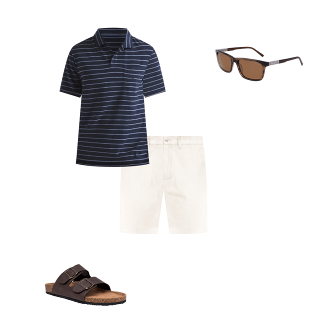 Classic Fit Striped Seersucker Polo | Nautica