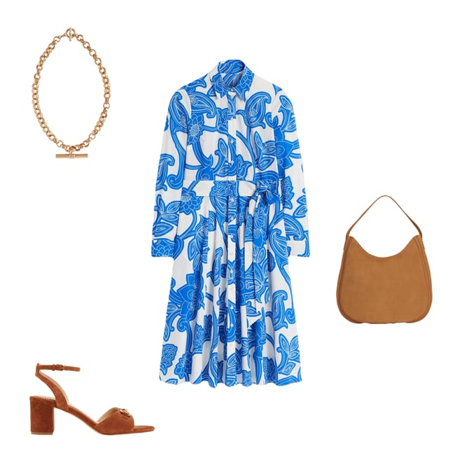 6th bundle featuring 3 items which compliment Amy Cotton Midi Shirt Dress-Cerulean Blue, Paisley Whirl