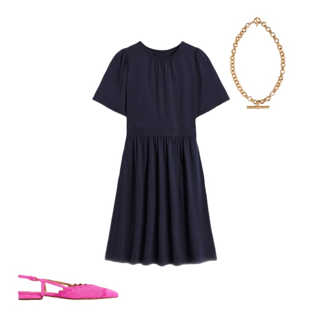 3rd bundle featuring 2 items which compliment Louisa Short Jersey Dress-Navy