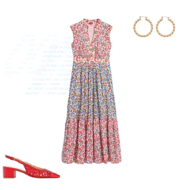 6th bundle featuring 2 items which compliment Wren Tiered Midi Dress-Ivory, Garden Vine