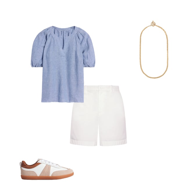 6th bundle featuring 3 items which compliment Barnsbury Chino Shorts-White