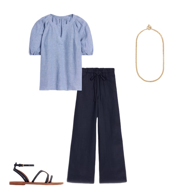 3rd bundle featuring 3 items which compliment Islington Linen Trousers-Navy