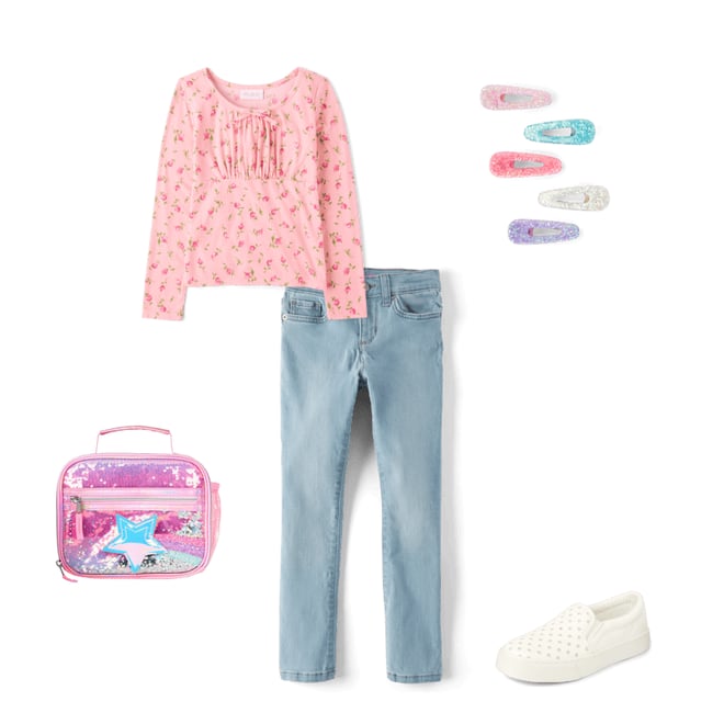 5th bundle featuring 4 items which compliment Girls Glitter Perforated Platform Slip On Sneakers