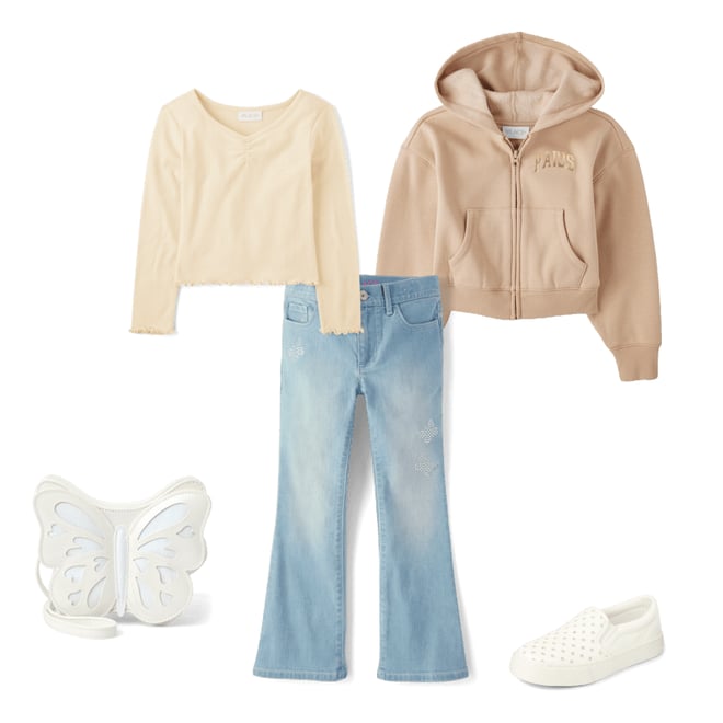 8th bundle featuring 4 items which compliment Girls Glitter Perforated Platform Slip On Sneakers