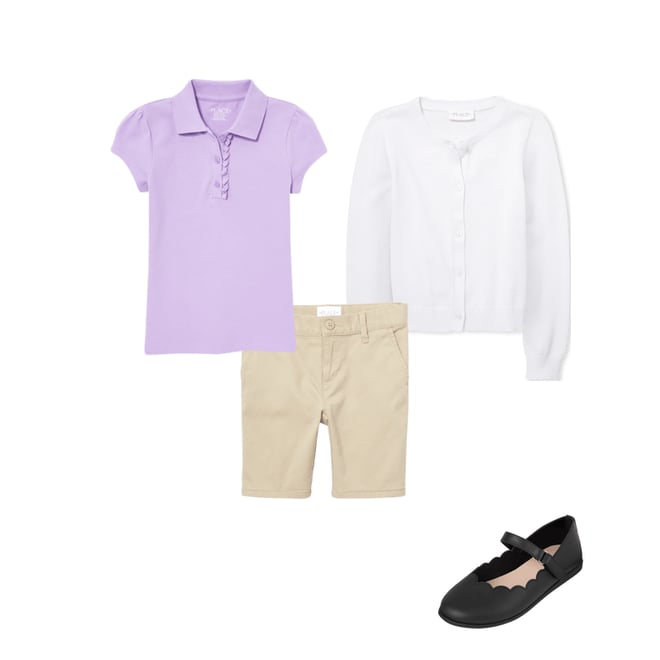 1st bundle featuring 3 items which compliment Girls Uniform Ruffle Pique Polo