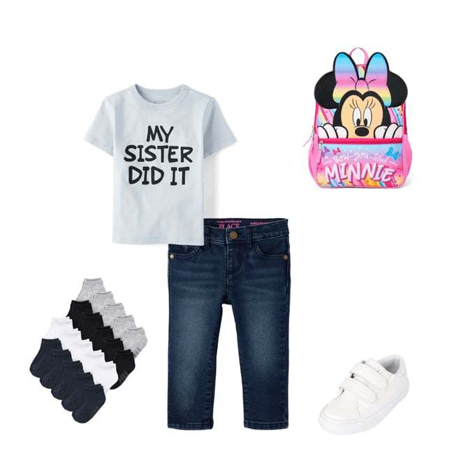 9th bundle featuring 4 items which compliment Toddler Girls Minnie Mouse Backpack