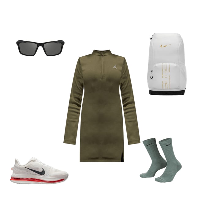 Nike ニットワンピース Jordan Long-Sleeve Knit Dress Jordan Women's 1/2-Zip Long-Sleeve Knit Dress. Nike.com