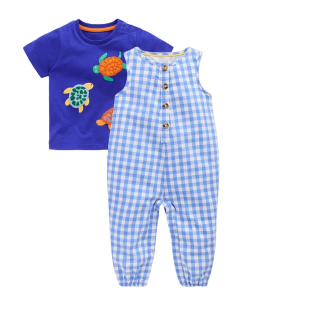 3rd bundle featuring 1 items which compliment Woven Romper-Blue Gingham