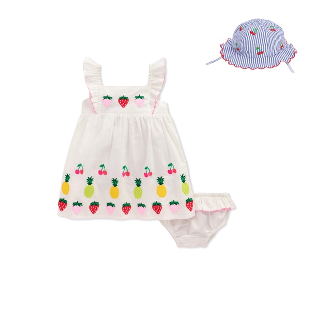 2nd bundle featuring 1 items which compliment Appliqué Ruffle Dress-Soft Ivory Fruit