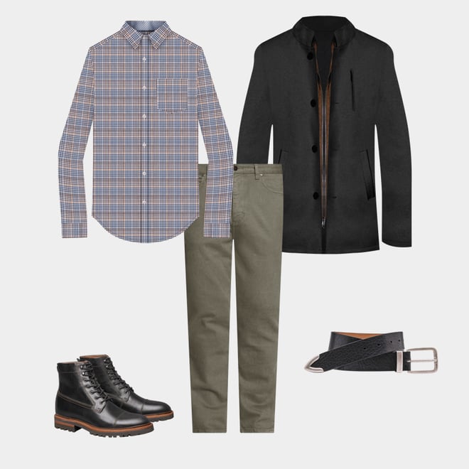 2nd bundle featuring 4 items which compliment Dudley Lug Cap Toe Boot