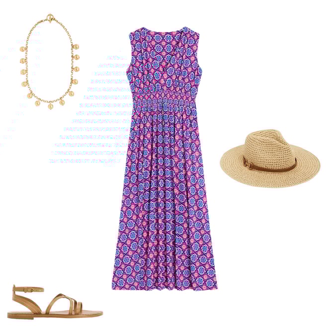 1st bundle featuring 3 items which compliment Paloma Jersey Maxi Dress-Cosmos Pink, Bloom Geo