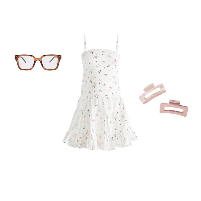 Floral Strapless Tiered Fit & Flare Dress