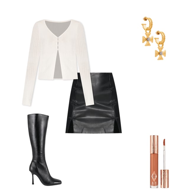 2nd bundle featuring 4 items which compliment Sadie Faux Leather Skirt