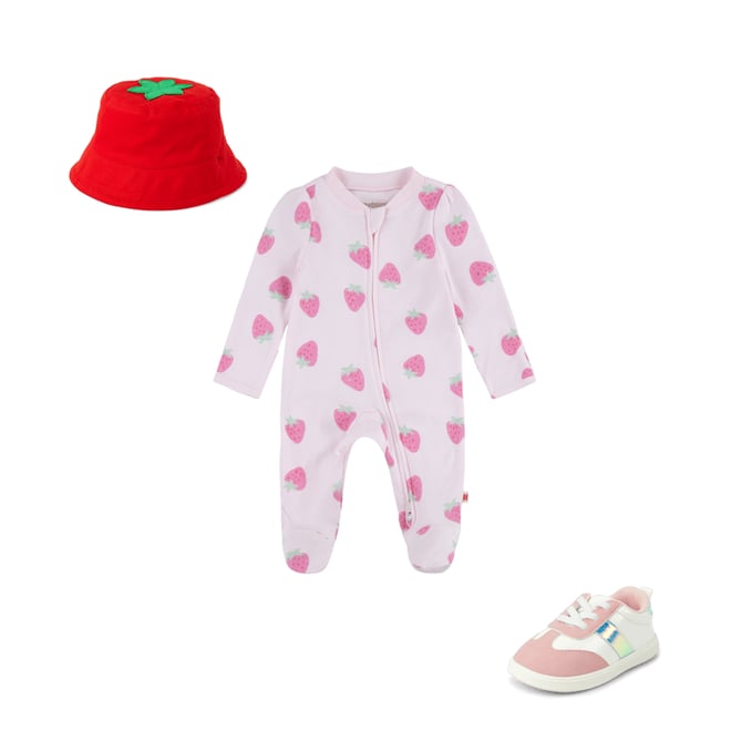 1st bundle featuring 2 items which compliment Baby Girls Huggies Strawberry Footed Coverall