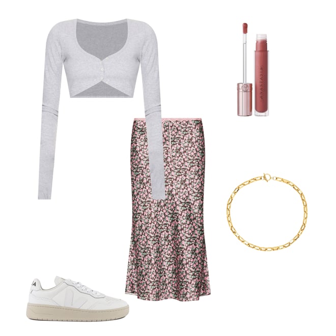 3rd bundle featuring 4 items which compliment Rib Button Through Crop Top