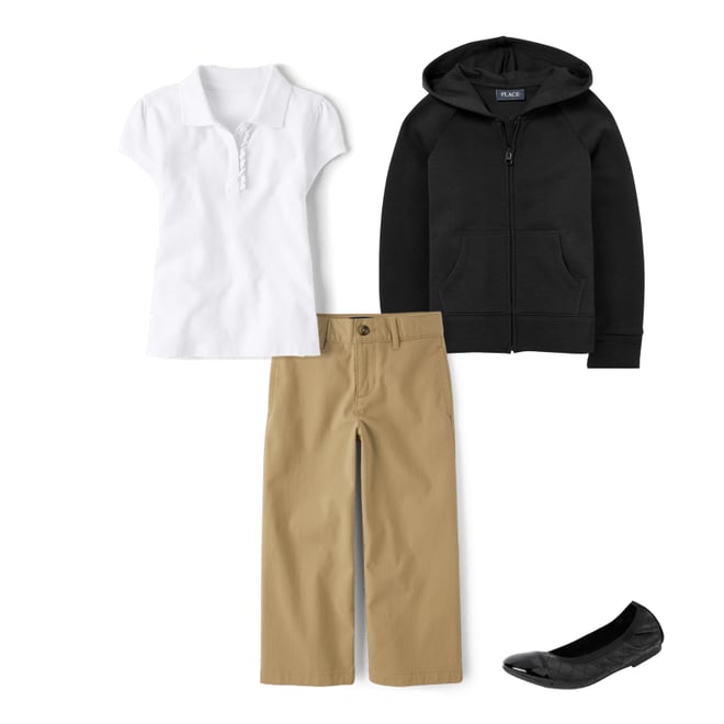 2nd bundle featuring 3 items which compliment Girls Uniform Ruffle Pique Polo - Plus