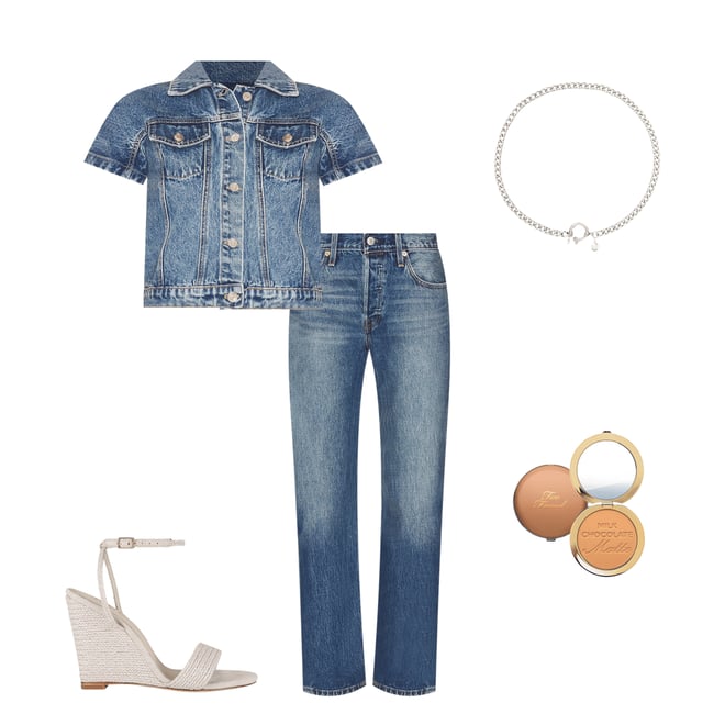 5th bundle featuring 4 items which compliment Magda Cap Sleeve Top