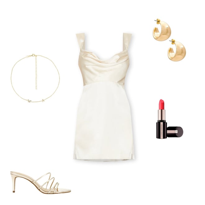 Runaway The Label Havanna Mini Dress in Ivory | REVOLVE