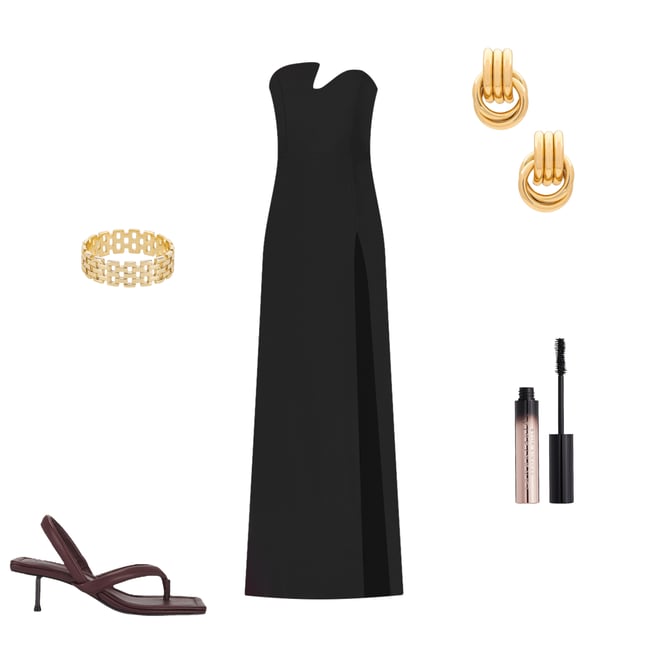 1st bundle featuring 4 items which compliment X Revolve Strapless Puzzle Gown