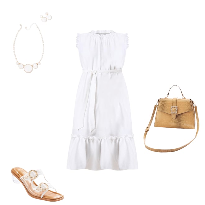  Cato Fashions | Cato Plus Size Solid Ruffled Trim Midi Dress