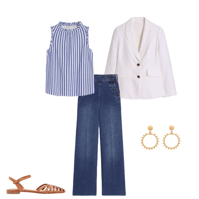 1st bundle featuring 4 items which compliment Sophie Ruffle Double Cloth Top