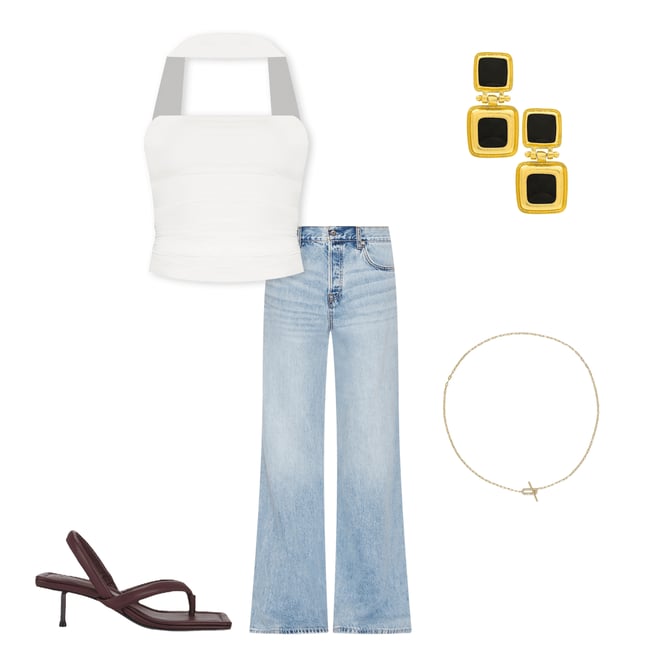 3rd bundle featuring 4 items which compliment x Maggie MacDonald Jade Low Rise Relaxed Flare
