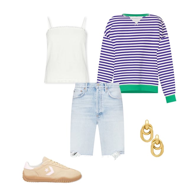 フリーピープル Free People クラシック Striped Crew レディース Sweaters Sand Dollar Combo Free People Women's Classic Striped Crew, Sand Dollar Combo