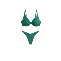 Ribbed High-Leg Cheekiest Bikini Bottom