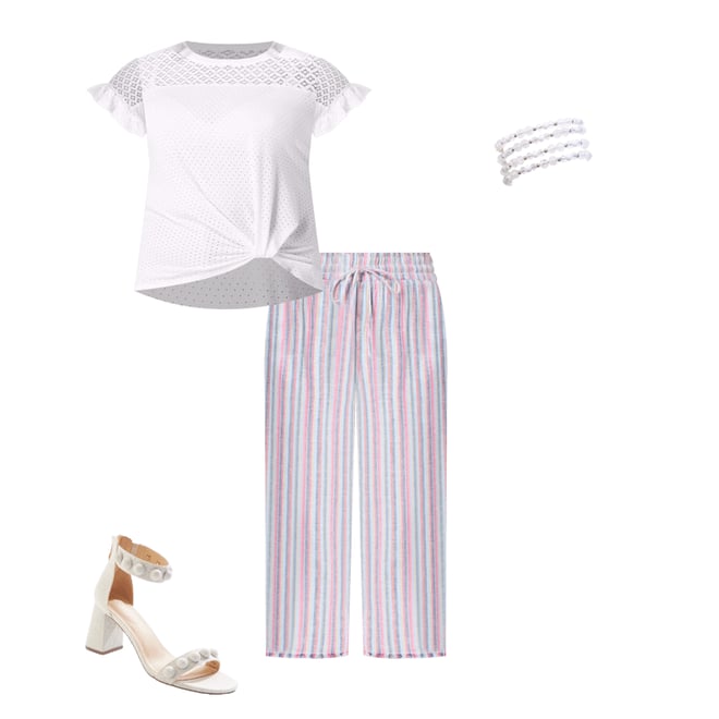  Cato Fashions | Cato Plus Size Multi Stripe Cropped Pants